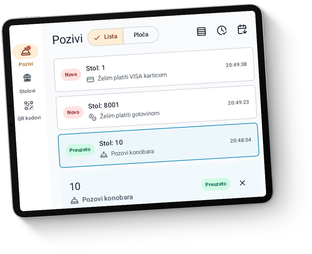 Call the Waiter app preview