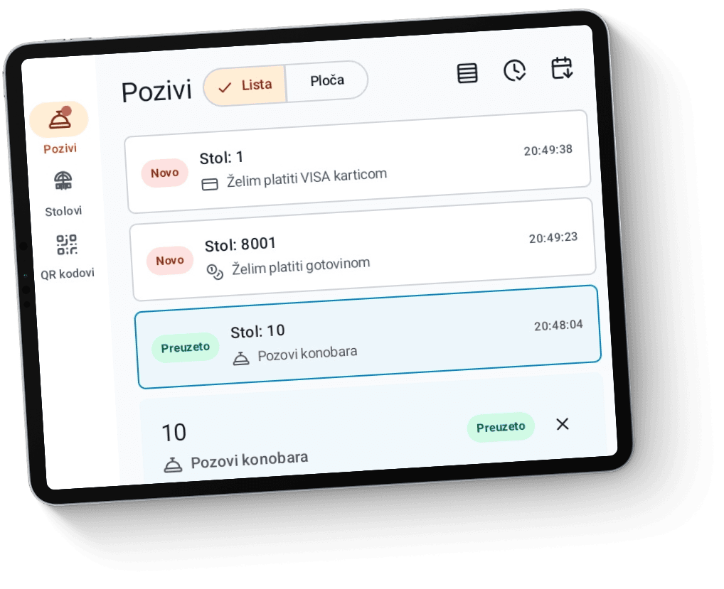 Call the Waiter app preview